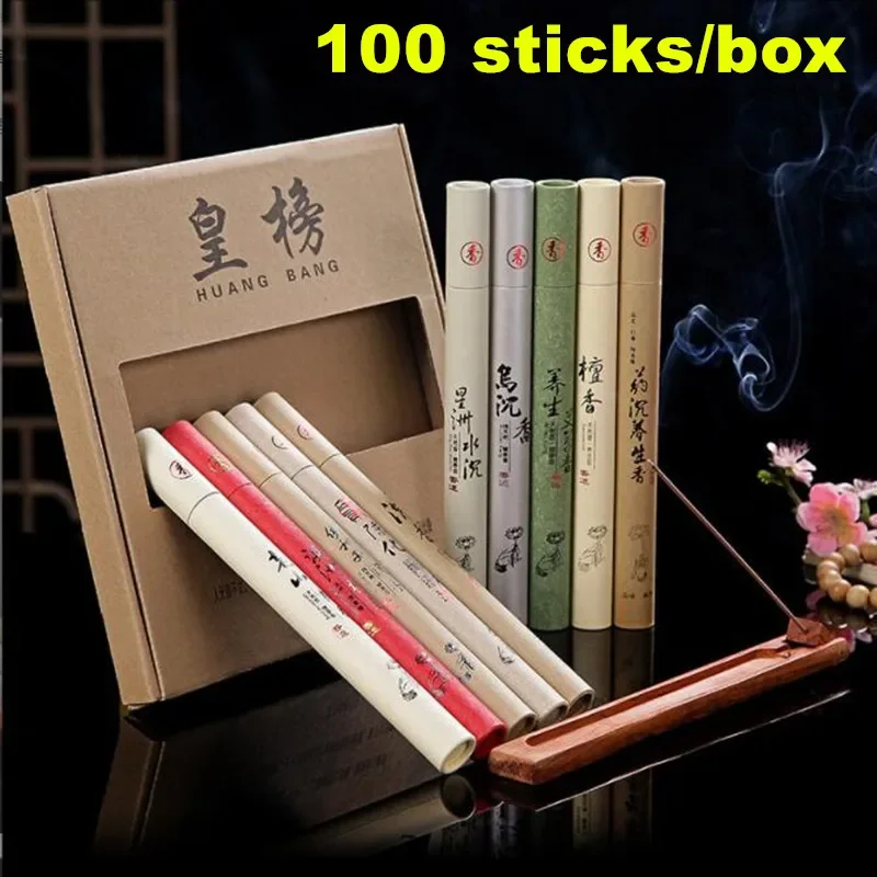 

10 Flavors Combination Sandalwood Incense Sticks with Incense Burner Aromatherapy Thuja Agarwood Yoga Meditation Aroma Scent