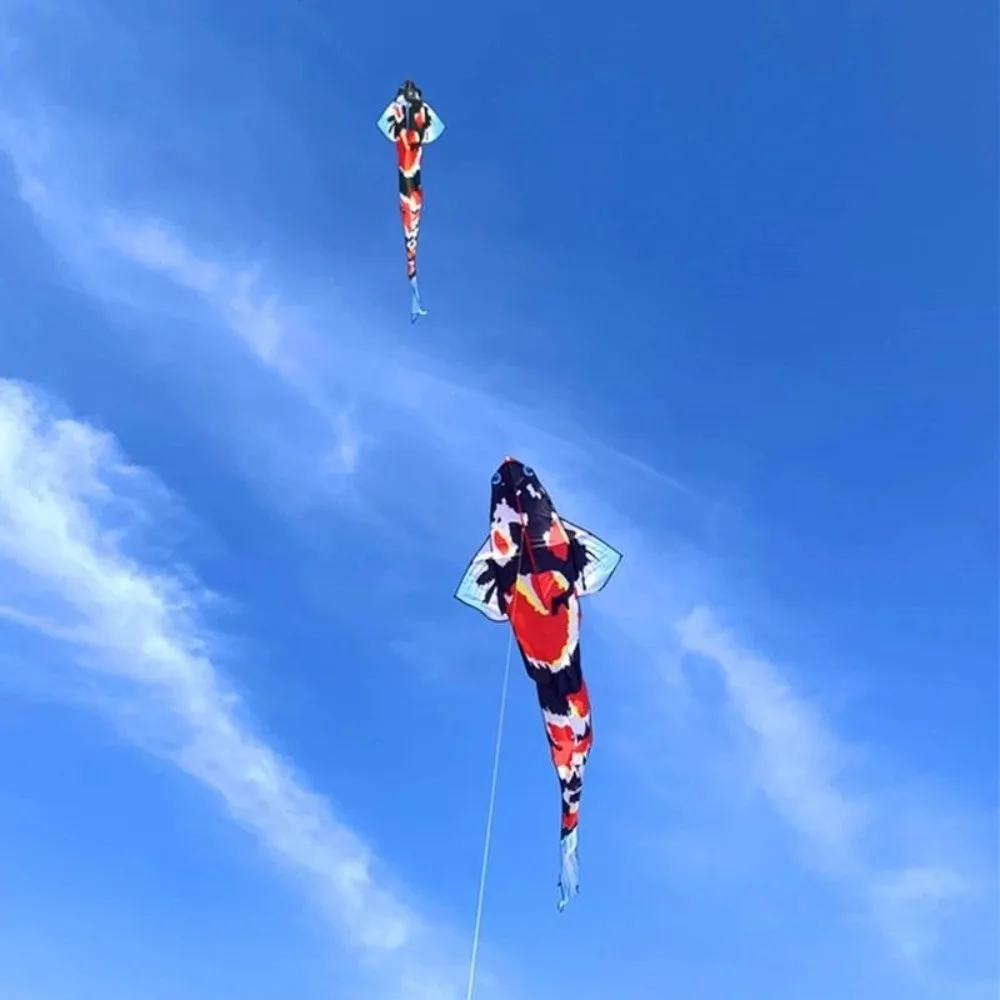 New Easy To Fly Large Fish Kite Good Flying 100 Meter Kite Line Children's Kite 3 Meters Ripstop Animal Koi Kite Family Trips
