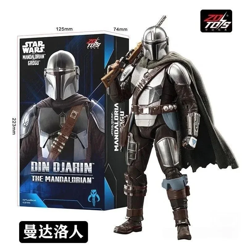 In Stock ZD Toys 1/10 Star Wars The Mandalorian Grogu Din Djarin Action Figures Storm Trooper Darth Vader Luke Skywalker Model view 3