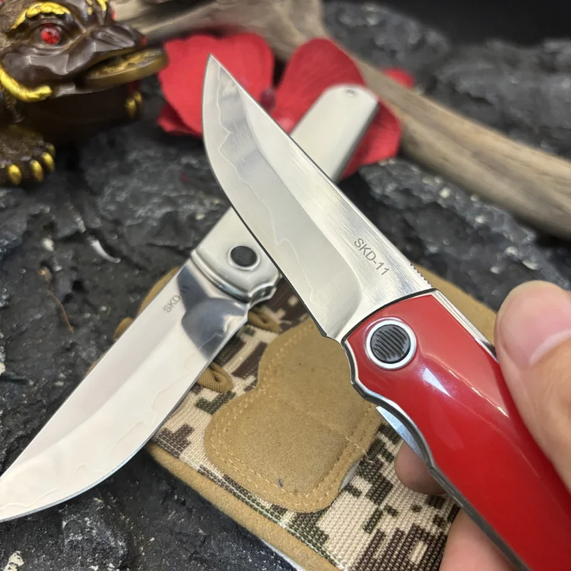 

Sanhe SteelSKD-11Outdoor folding knife outdoor camping portable high hardness multifunctional fruit knife