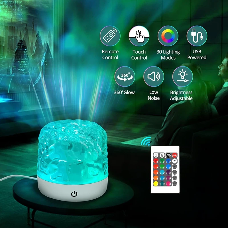 【Popular】Northern Light Projector,Ocean Wave Projector Lamp With Remote Control,Aurora Projector Light,For Decor/Home/Gift