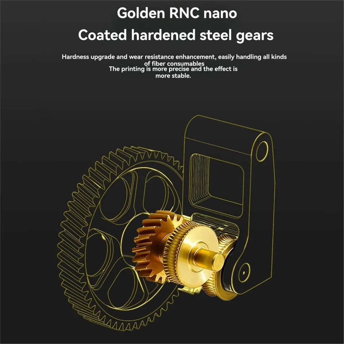 [VALUE PACK]For X1/P1S Extruder Gear Hardened Steel+Brass Gear Nano-Coated Feed Wheel Kit for P1S