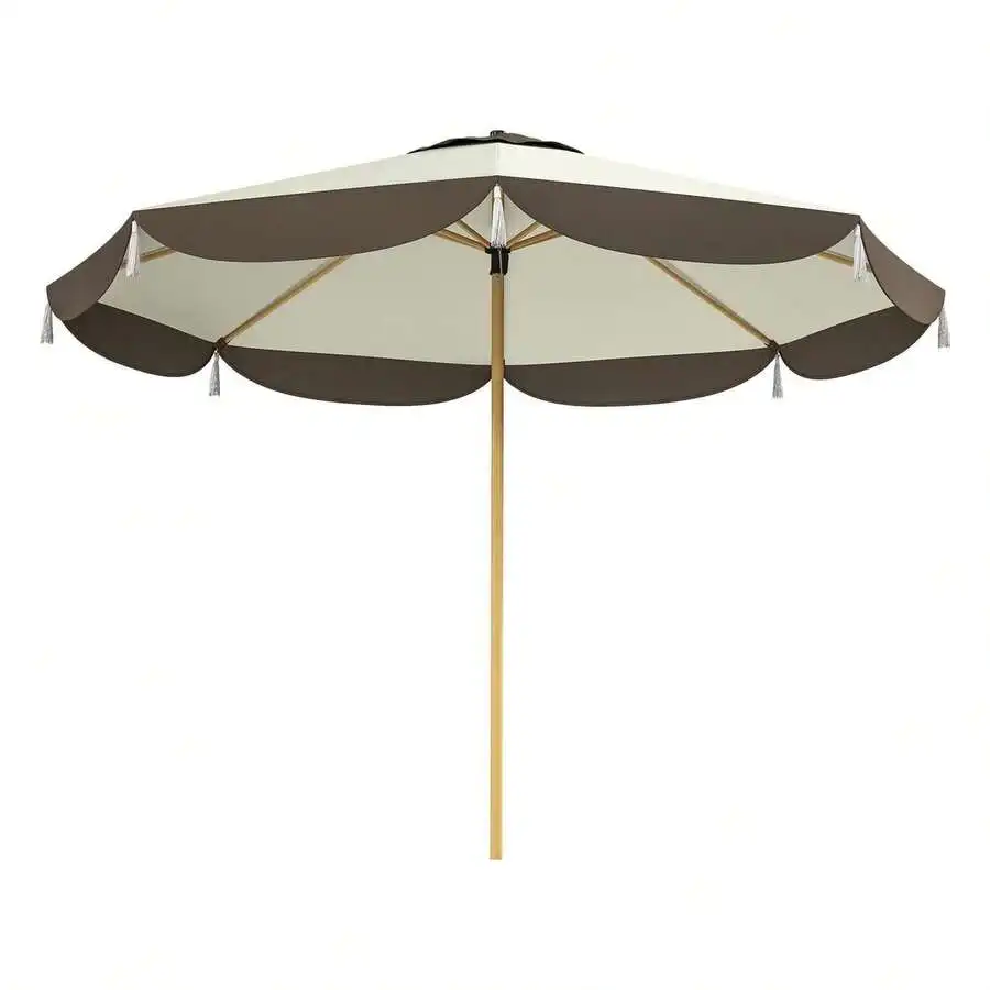 

9FT Outdoor Patio Umbrella With Tilt And Vented Canopy, 8 Ribs For Deck Backyard Lawn