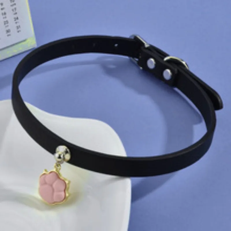 

Cat PAWS, long neck necklace, punk necklace, rebellious puppy collar, women's collar