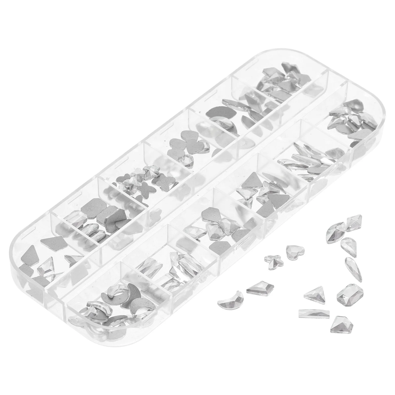 

Коробка с плоской задней поверхностью, подвески для ногтей, стразы разных форм, стеклянный маникюр, блестящий декор, поделки своими руками, бриллианты для ногтей, стразы с плоской задней поверхностью