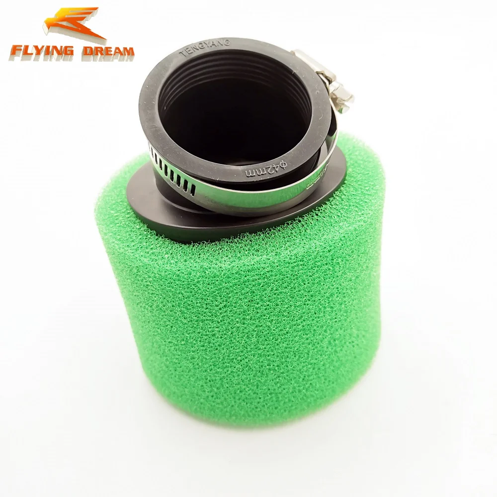 Universal Motorcycle Replacement High Performance Air Filter Carburetor Intake Cleaner 38/42mm Sponge Moped Scooter Dirt Pit Bik