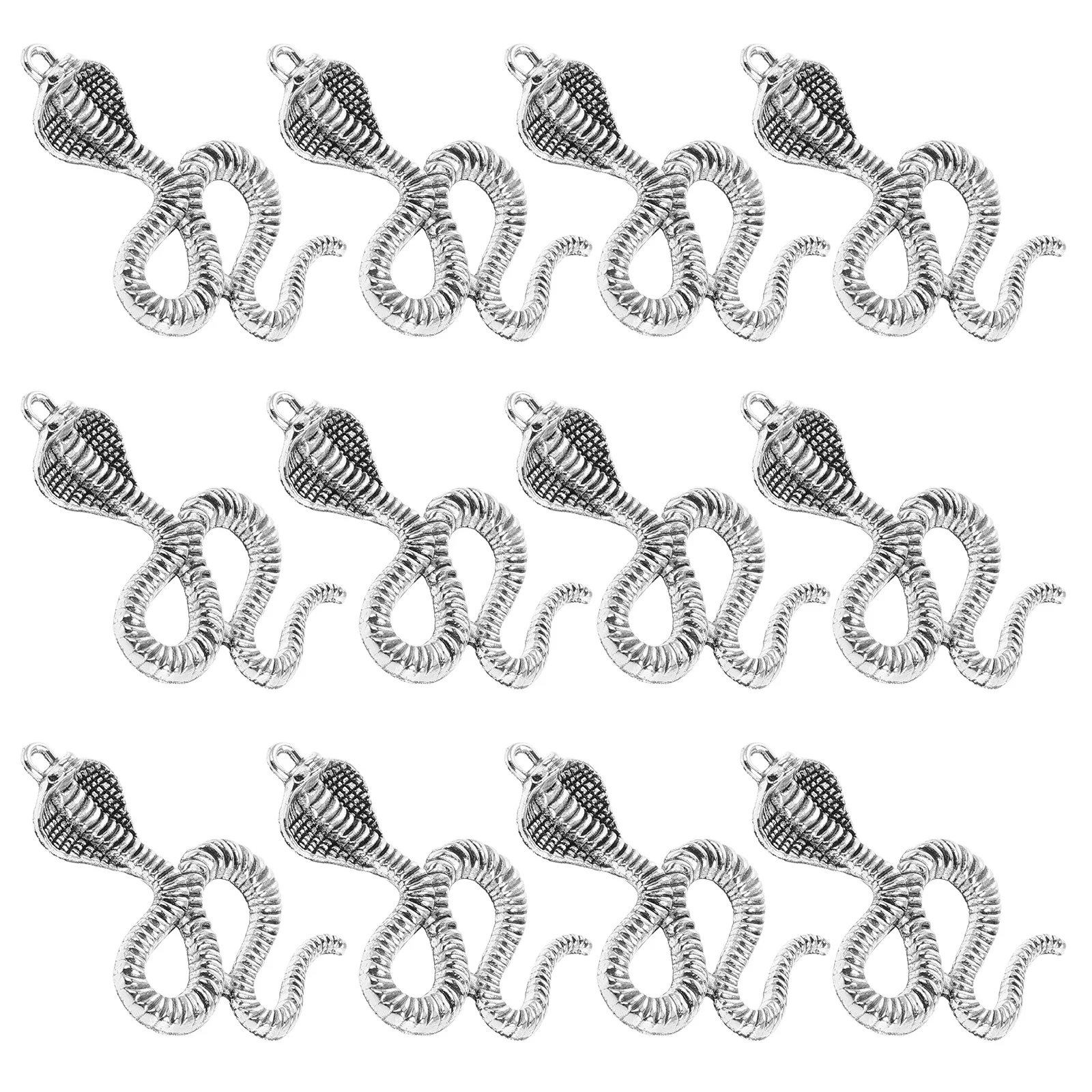 

20pcs Year Of The Snake Pendant Charms Zinc Alloy Animal Shape Dangle Jewelry Findings For Diy Necklace Bracelet Earrings Craft
