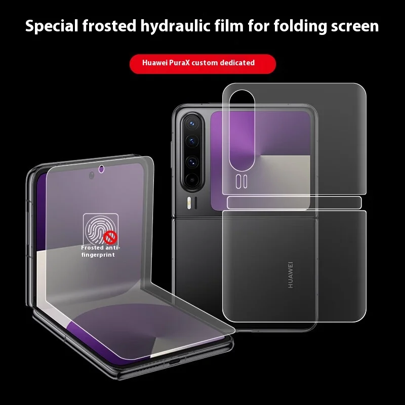 Película de hidrogel exterior interior mate curvada 4 en 1 para Huawei Pura X TPU película protectora de pantalla transparente para Huawei PuraX Pura X