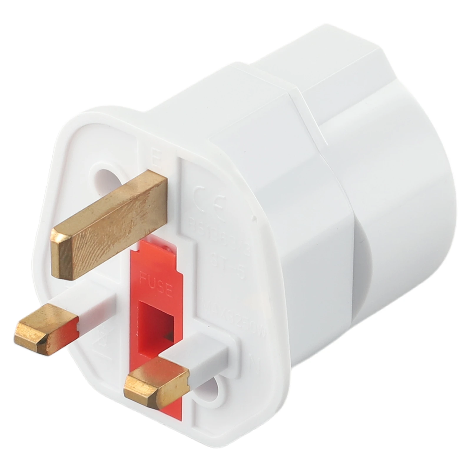 British Adapter Home ABS Electronic Components European Style Three Pins White 1 Pcs 13A ABS Plastic British Adapter
