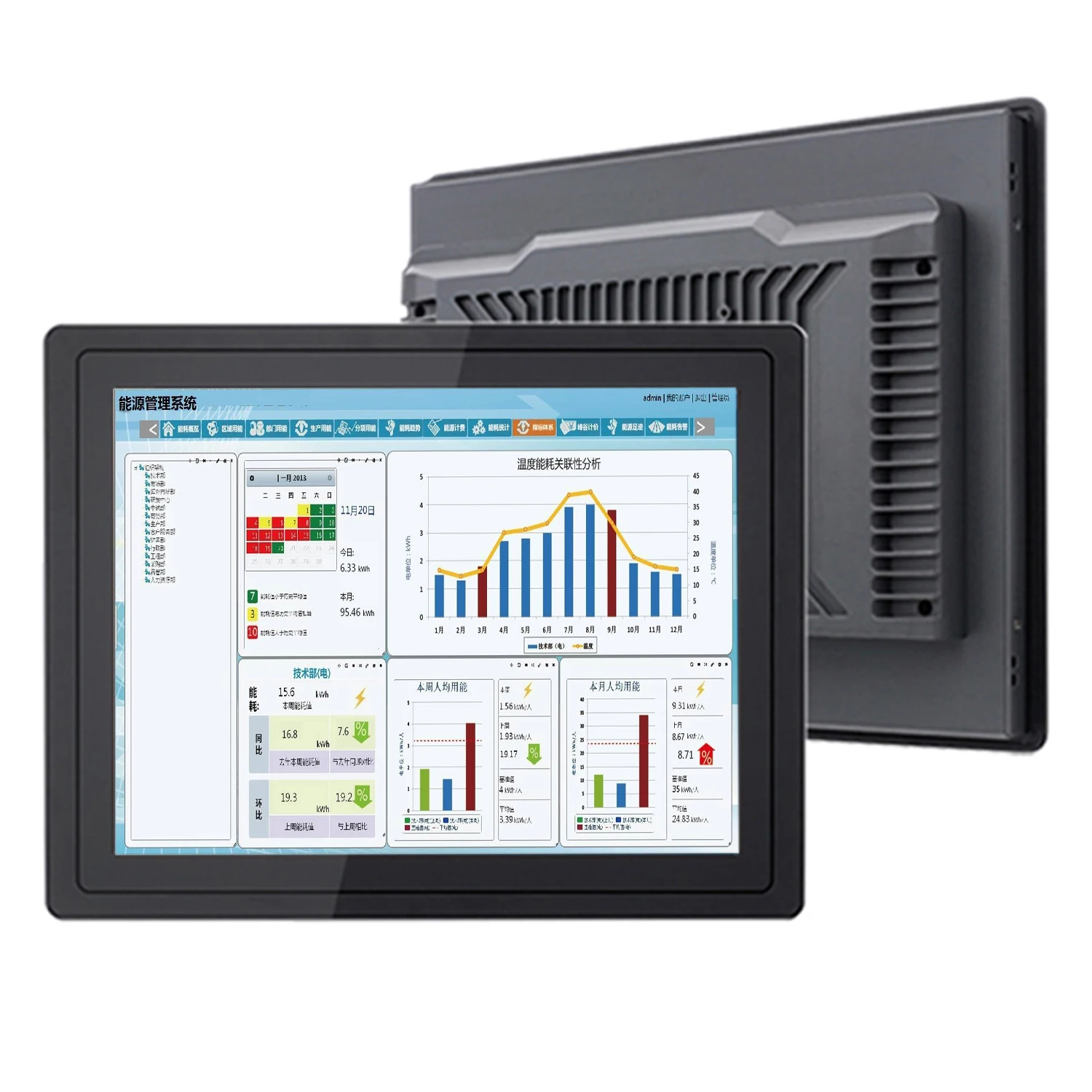 13.3 15.6 18.5 Inch industrial mini computer all in one panel pc with capacitive touch screen built-in WiFi win10 pro 1366x768