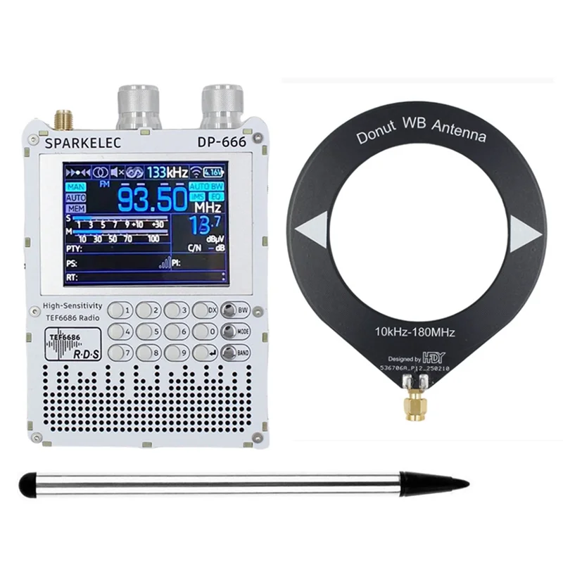 -BOFF TEF6686 Полнодиапазонное радио 2,8-дюймовый IPS сенсорный экран Высокочувствительный приемник Полнодиапазонное FM-радио LW MW SW