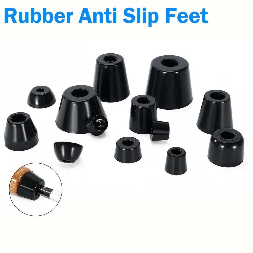 Rubber Anti Slip Feet Foot Pad Table Box Speaker Furniture Leg Shock Stand Absorber Non-slip With Gasket Adjustable Bumpers Pad