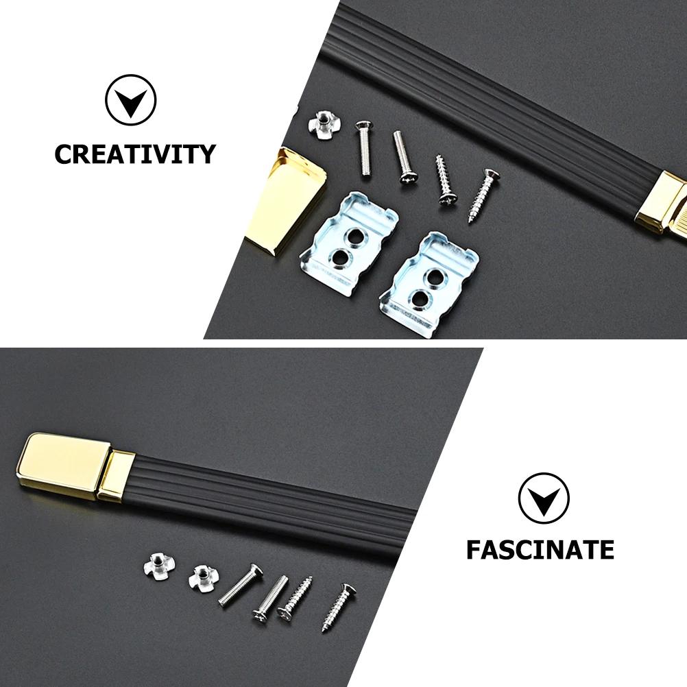 

1Set Speaker Handle Durable PVC Amplifier Handle Replacement with Screws Metal End Caps Easy Installation for Speaker Cabinets