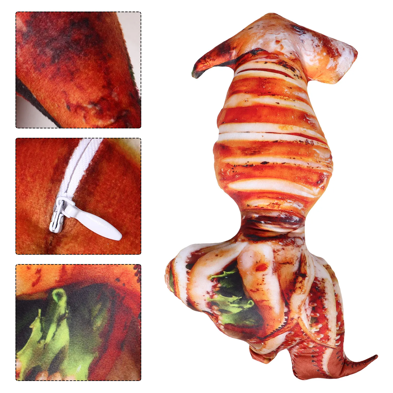 

Реалистичная подушка в виде еды: жареная каракатица. Мягкая, удобная, для домашнего декора, диванная подушка-плед. Уникальный подарок для детей и взрослых.