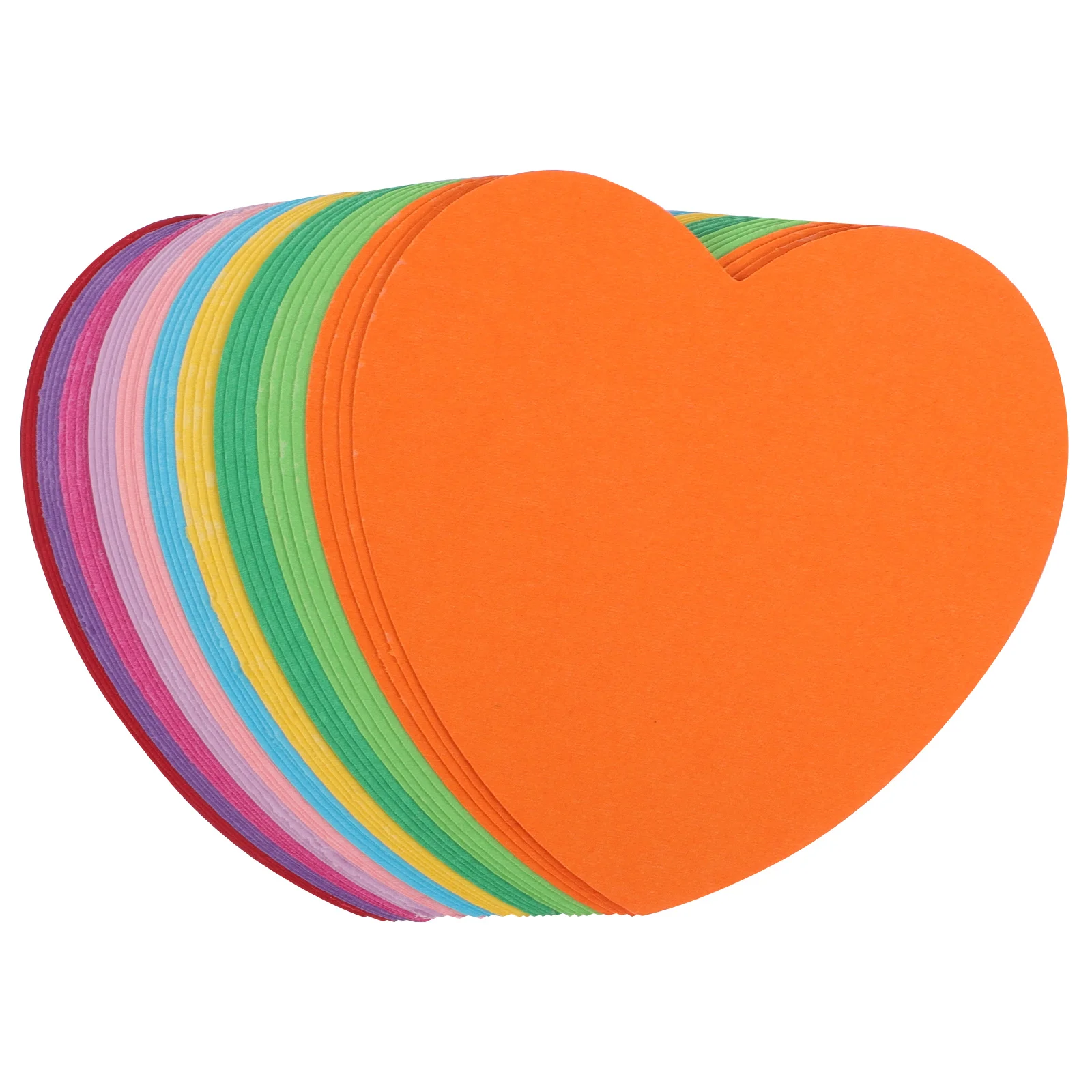 50pcs Colorful Card Paper Heart Shape Sticky Memo Pad For Daily Reminders Portable Plan Notepad Cute Stationery School Office