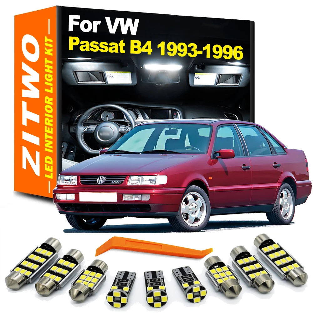 ZITWO 12 Uds Canbus para VW Volkswagen Passat B4 Sedan variante 1993 1994 1995 1996 bombilla LED Interior mapa lectura Kit de luces para maletero