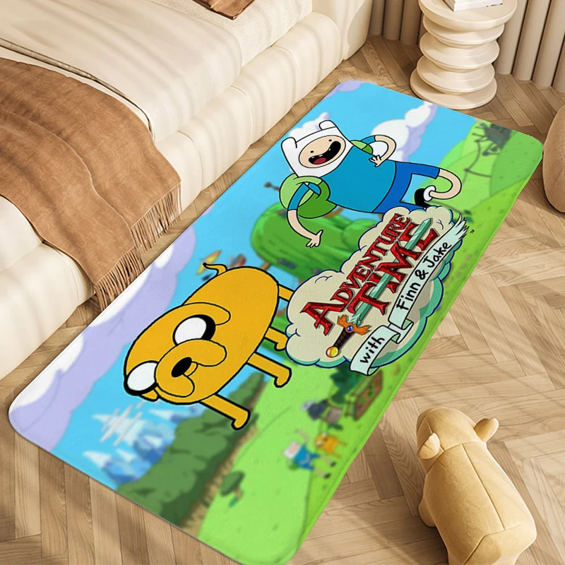 

Carpet for Bedroom A-Adventure Time Washable Non-slip Kitchen Mats Custom Living Room Bathroom Rug Funny Doormat Entrance Door