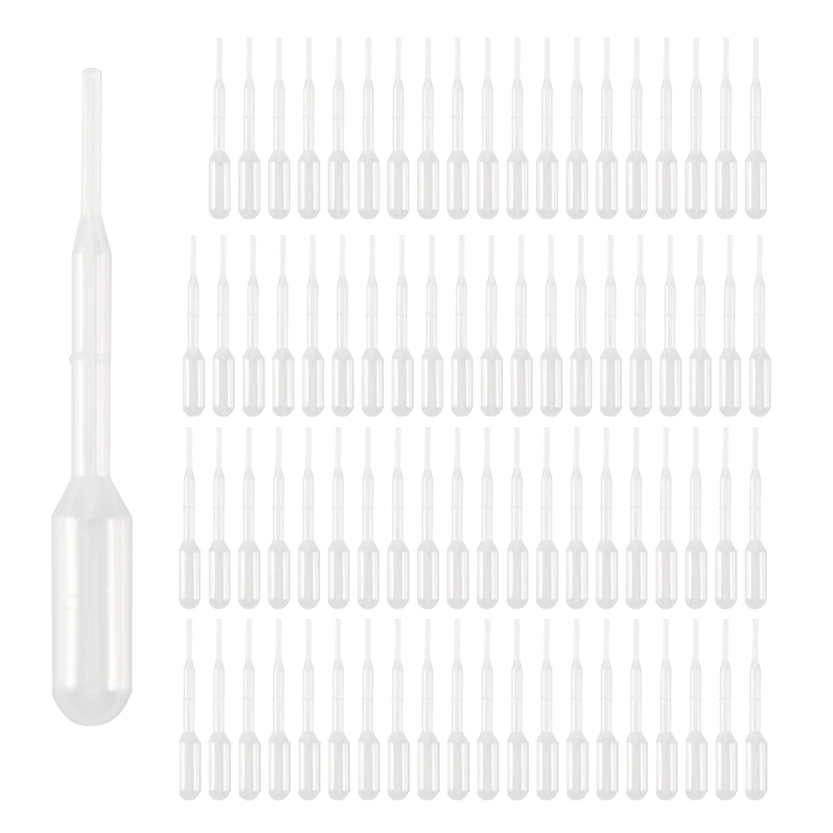 Y03A 100PCS Graduated Pipettes Dropper Polyethylene (0.2ml)