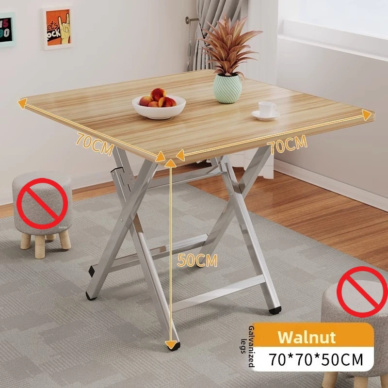 Folding Dining Table Portable Square Living Room Balcony Rental Market Stall Lightweight Home Dinning Table Kitchen Table