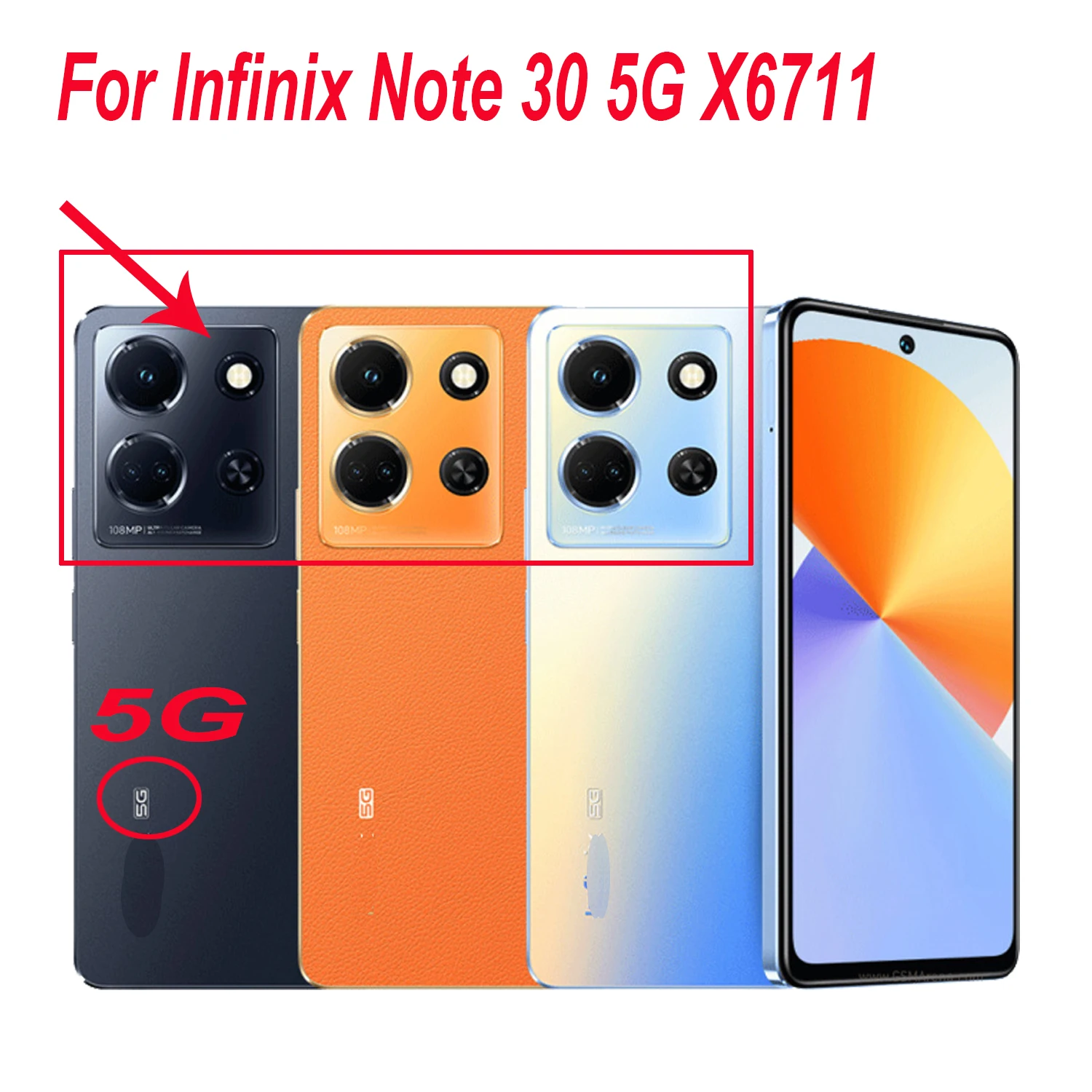 6.78\'\' For Infinix Note 30 4G 5G X6711 X6833B X6716B LCD Display Touch Screen Digitizer Assembly For Infinix Note30 LCD