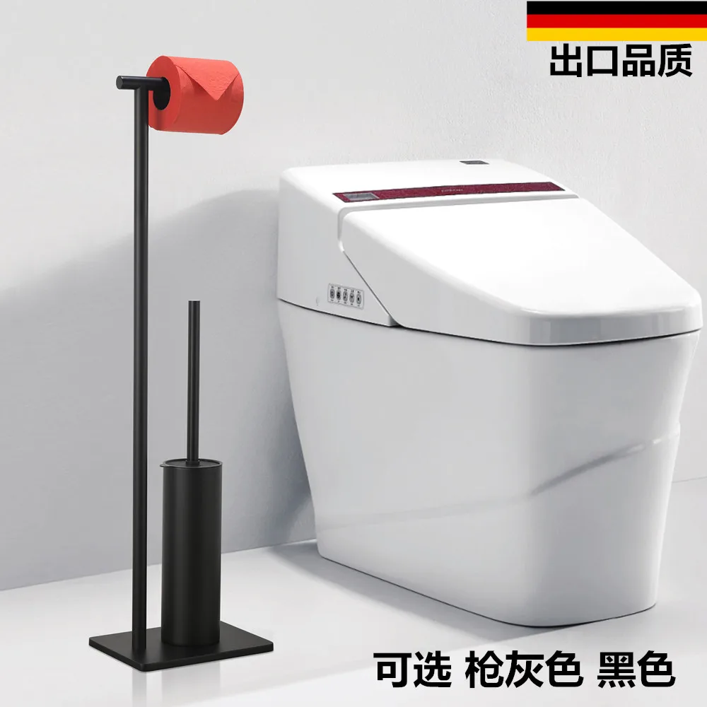 German gun gray floor toilet brush tissue holder bathroom toilet cleaning brush set bathroom black roll holder