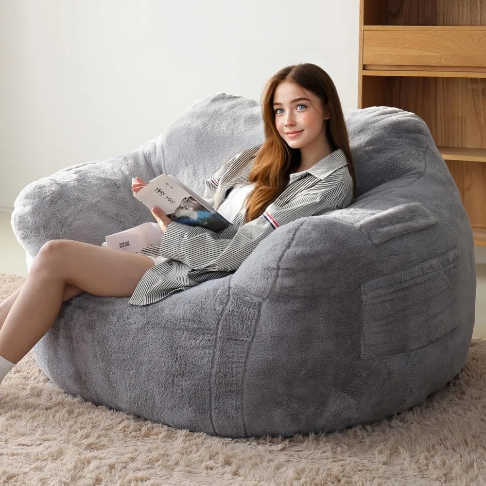 

Bean Bag Chair for Adult, Memory Foam Filled Bean Bag Sofa, Adult Bean Bag Chair, Big Beans Bags Chair for Living Room Bedroom