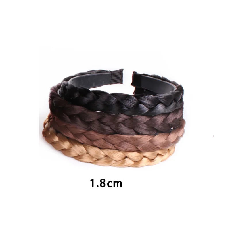 Hair Bands Girls Retro Non-slip Wig Twist Headband Women Fishbone Braids Hairbands Head Hoop Styling Sweet Headwear Accessories