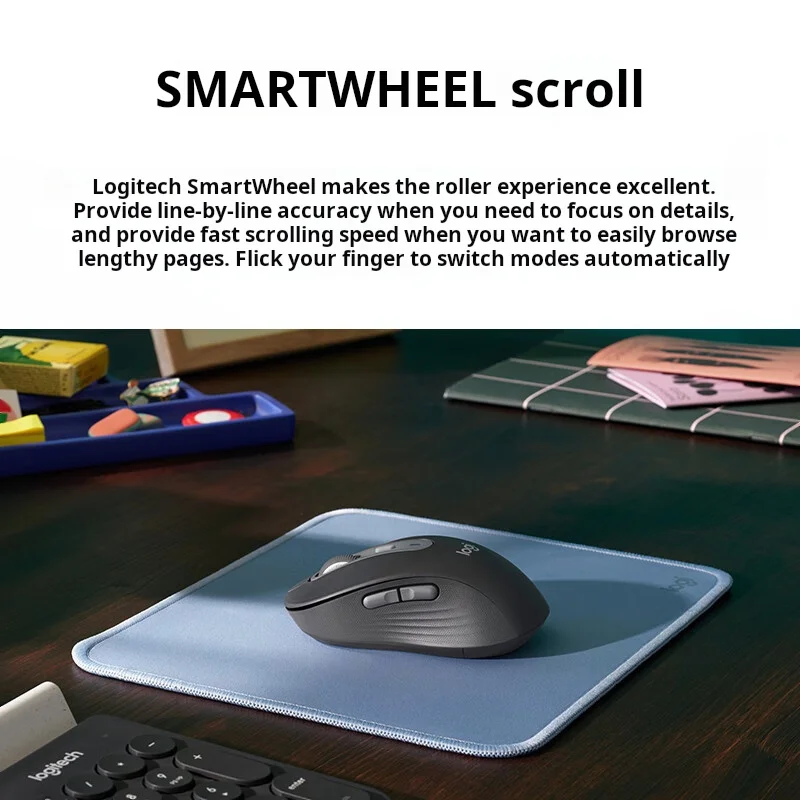 Logitech M750 Wireless Bluetooth Mouse Wireless Silent Mouse Mac Ipad Office Dual-Mode Wireless Mouse Cross-Device Home