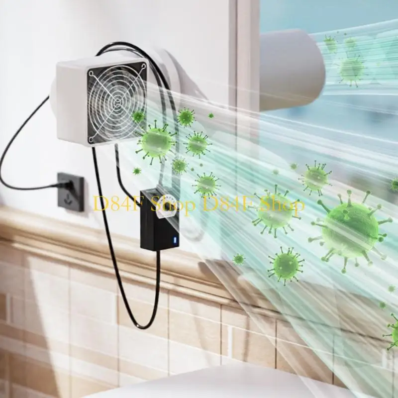 

D84F высокоскоростной 5190 об/мин 12 В 50 мм/63 мм/75 мм малошумный вентилятор с кабелем питания, подходит для вытяжки воздуха