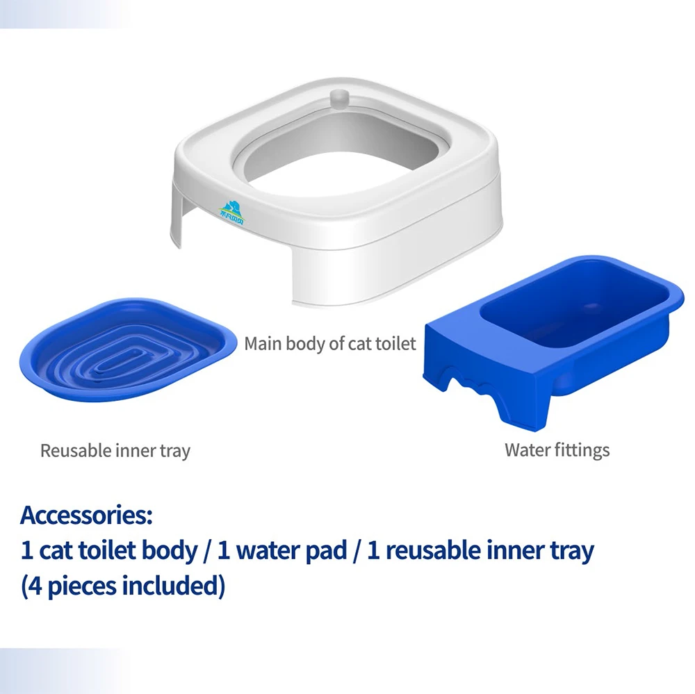 Cat and Dog Toilet Guidance Trainer, Cat Sandbox, Independent Trainer, Fixed-Point Sandbox Toilet, Reusable and Easy to Clean