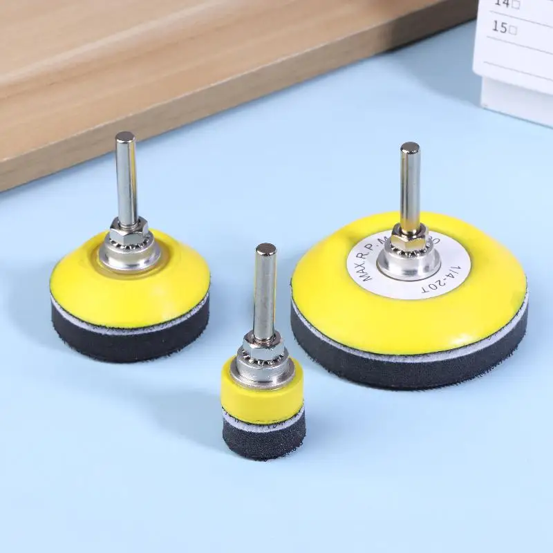 

1/2/3 Inches Hook And Loop Sanding Pad Kit 2Pcs With 1/4 Inches Shank Drill Attachment And Soft Foam Layer Buffering Pad