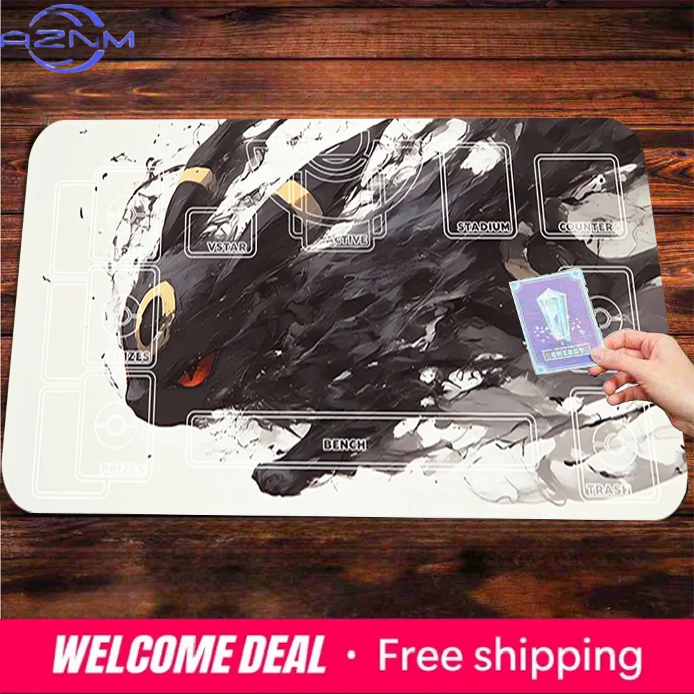 

Art Ink Style Umbreon Pokemon TCG Battle Zones Playmat Large Non Slip Gaming Mouse Pad Desk Mat