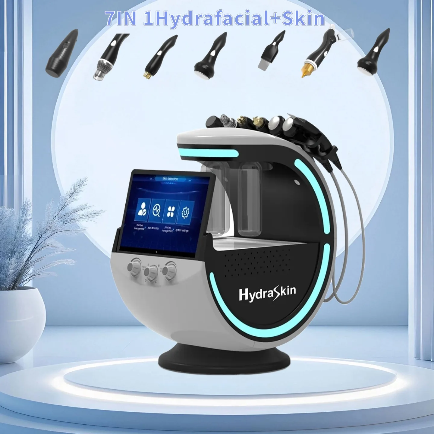 

7 In 1 Water Oxygen Bubble Jet Peel Beauty Skin Multifunction Facial Cleansing Skin Analyze Deep Pore Vacuum Hydra