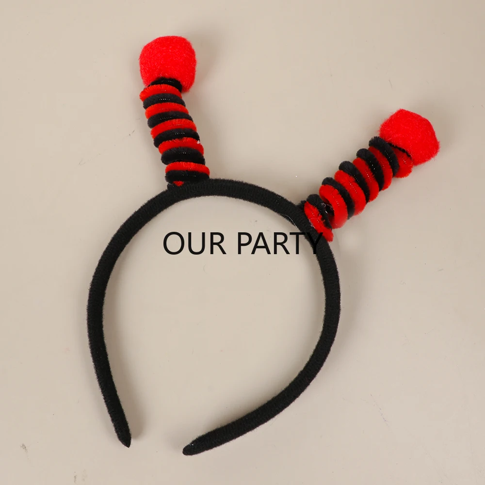 1 2Pcs Cartoon Bee Ladybug Theme Headband Glasses Cosplay Costume Photo Props for Adult Kids Birthday Party Favors Decoration Perfect for Adding Fun to Your Party and Creating Unforgettable Memories with Friends and Family - view 5