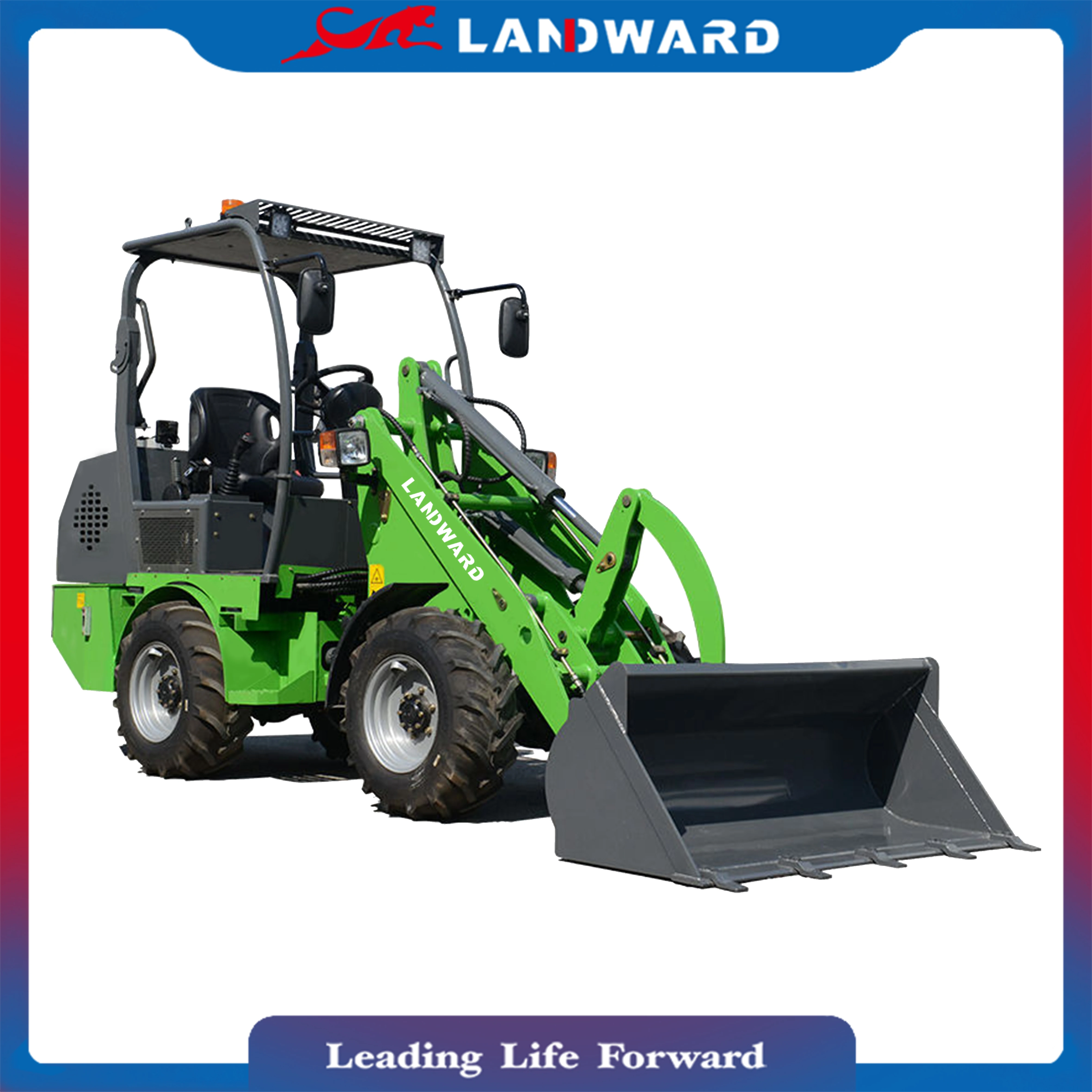 Agriculture telescopic small wheel loader 400kg mini front end 4wd electric loader all terrain forklift Customized for sale