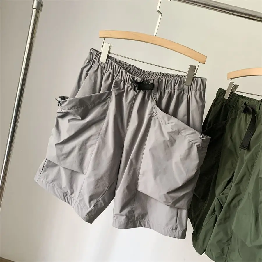 GOLDWIN 26SS Unisex Loose Fit Wasserdichte Ripstop-Shorts mit mehreren Taschen, leichte Techwear für Outdoor-Wanderungen, Gorpcore, knielang – Detail 6