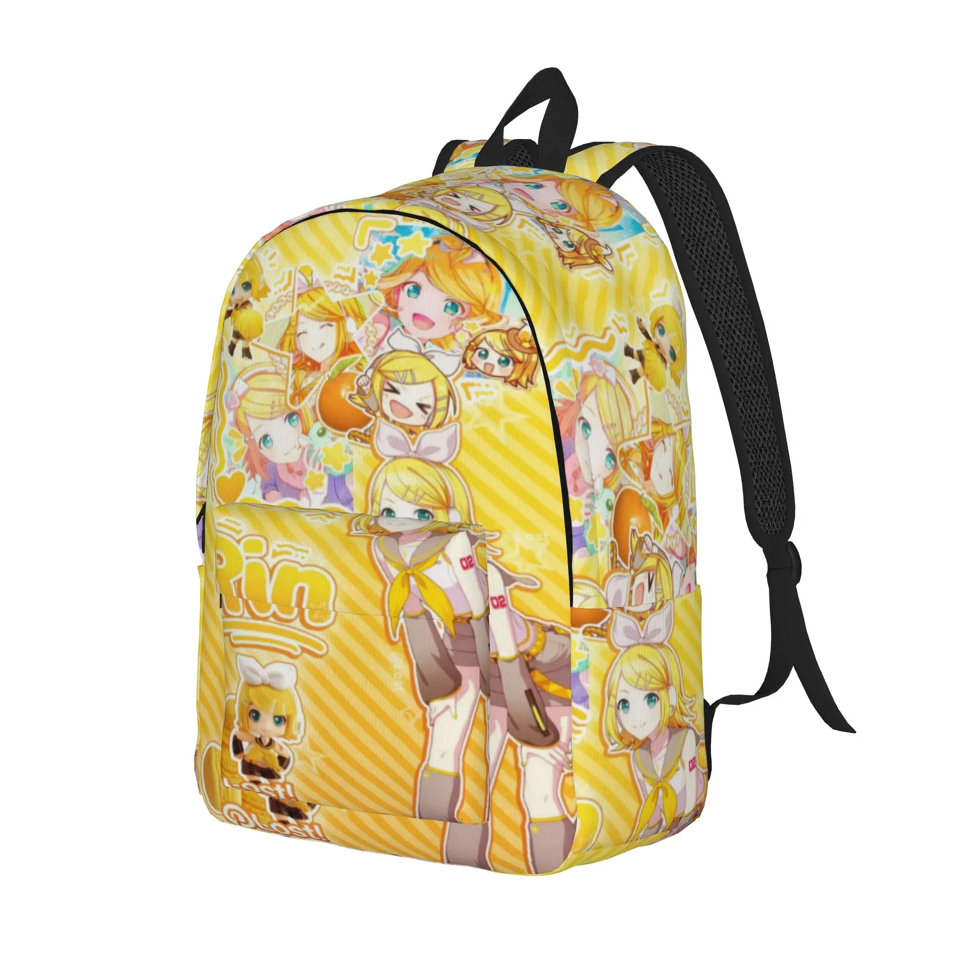 Kagamine Rin Len Fashion Backpack Gift High School Work  Daypack for Men Women Laptop Computer Canvas Bags