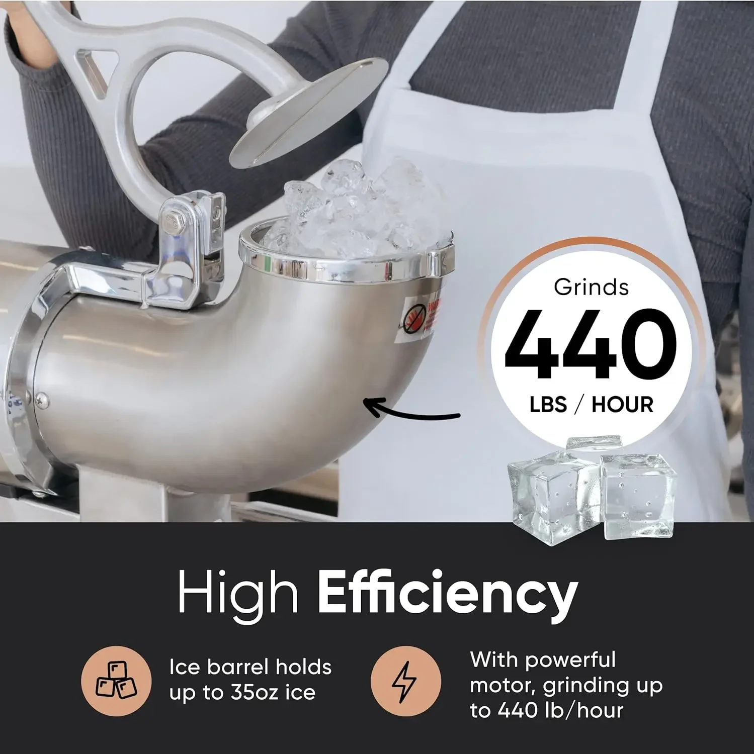 

ISC1 Stainless Steel Dual Blade Ice Crusher Ice Shaver Snow Cone Maker Machine For Catering, Restaurant Commercial Kitchens