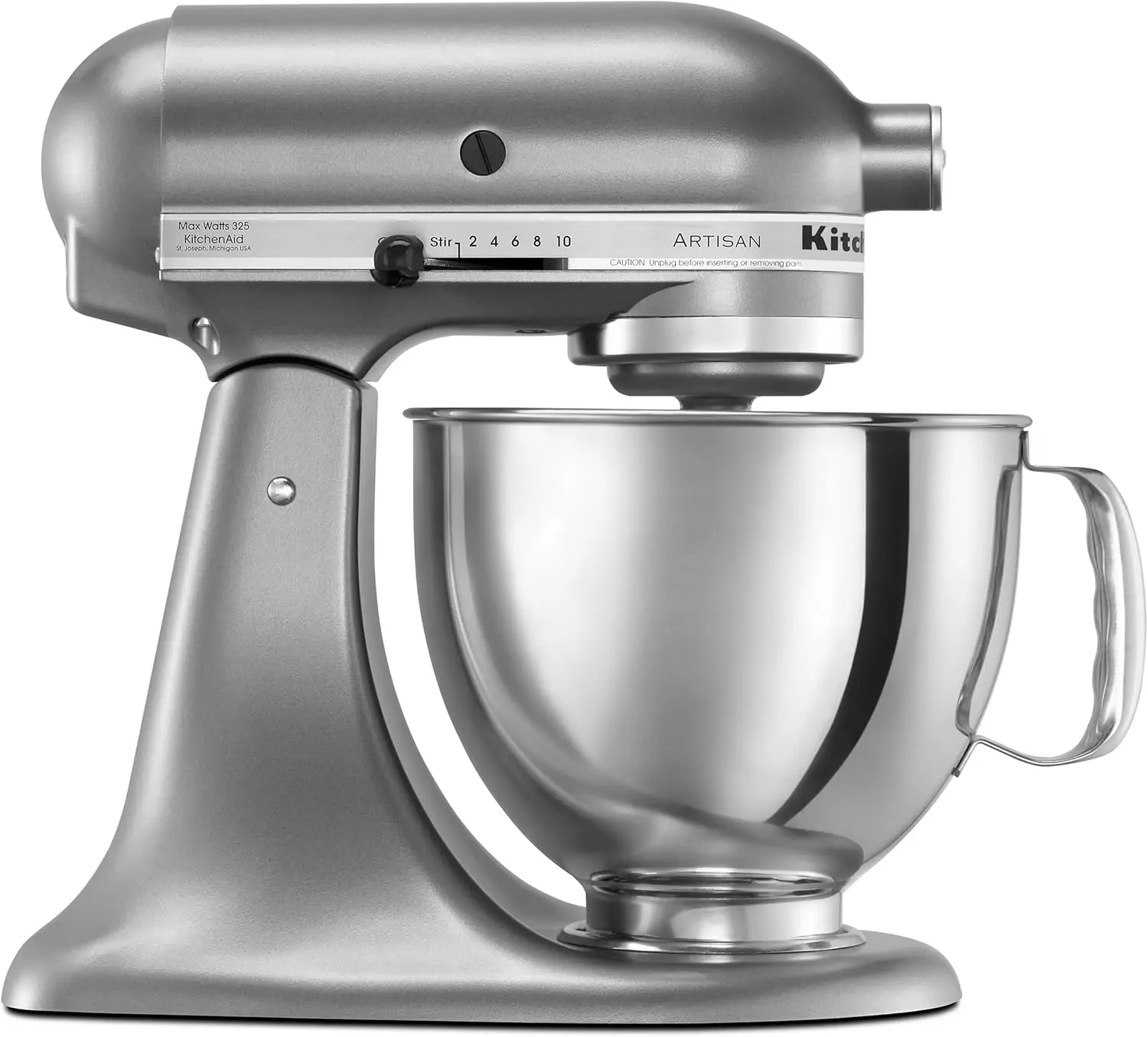 

Kitchen 5 Quart Tilt Head Stand Mixer with Pouring Shield KSM150PS, Contour Silver