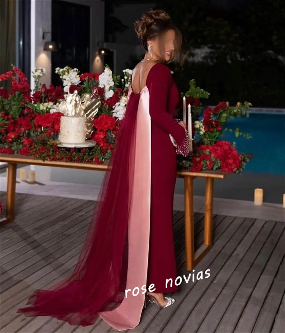 Maßgeschneiderte elegante Faltenblume mit langem Schal und V-Ausschnitt, Etui-Midikleider, maßgeschneiderter Anlass, formelles Abendkleid, Partykleid