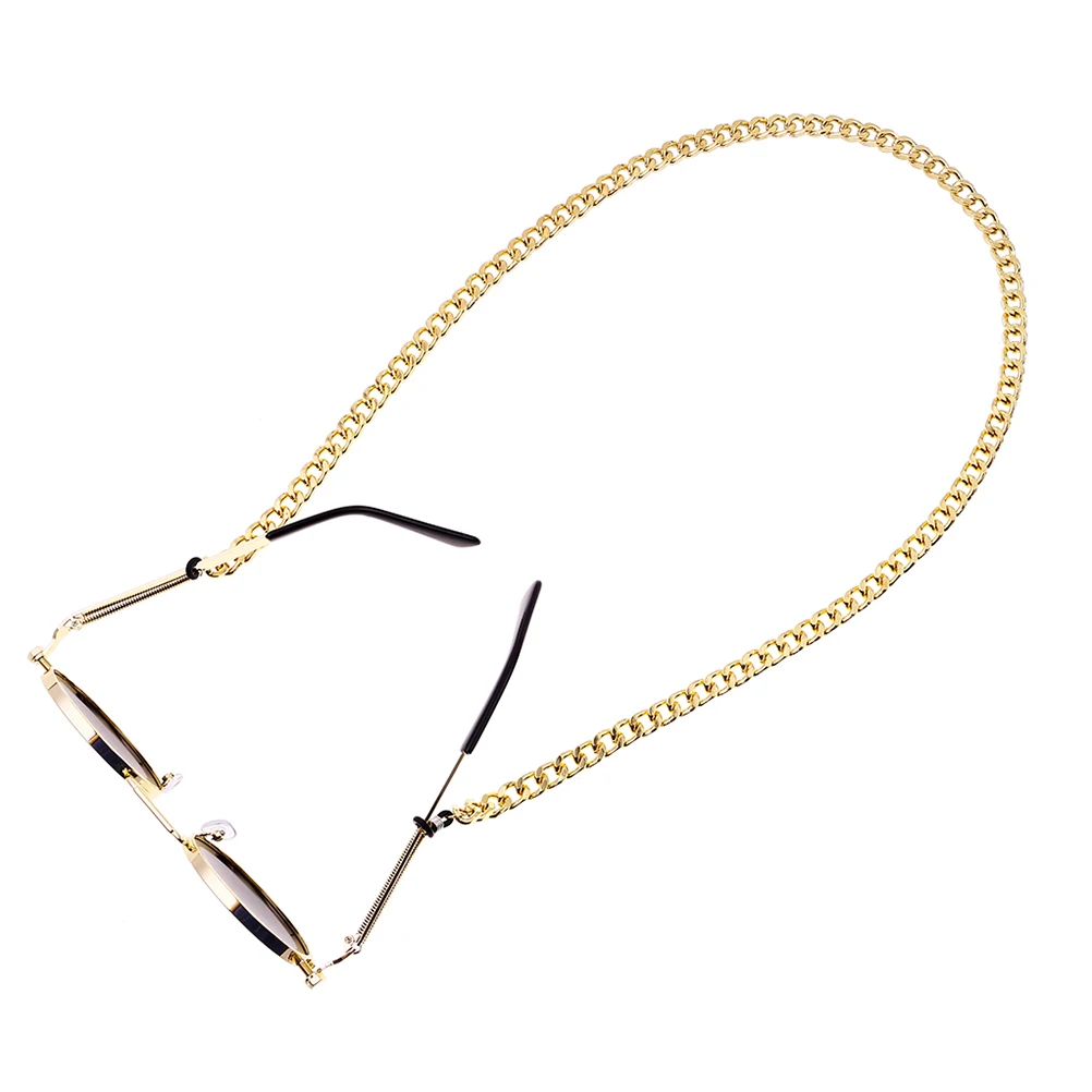 

Golden Glasses Chain Eyeglass Hip-hop Retainer for Men Fashion Alloy Anti-lost Cord Sports Running Hiking Cycling Eyewear