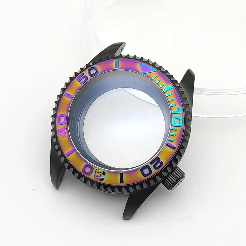 อัพเกรดใหม่หนา Double-Layer Sapphire Glass นาฬิกา S Crown สแตนเลส 42 มม.สําหรับ NH35 NH36 การเคลื่อนไหว SKX007