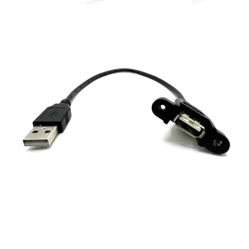 كابل تمديد USB من ذكر إلى أنثى ، AM ، موسع AF ، ثنائي الحماية ، مثبت بلوحة لولبية