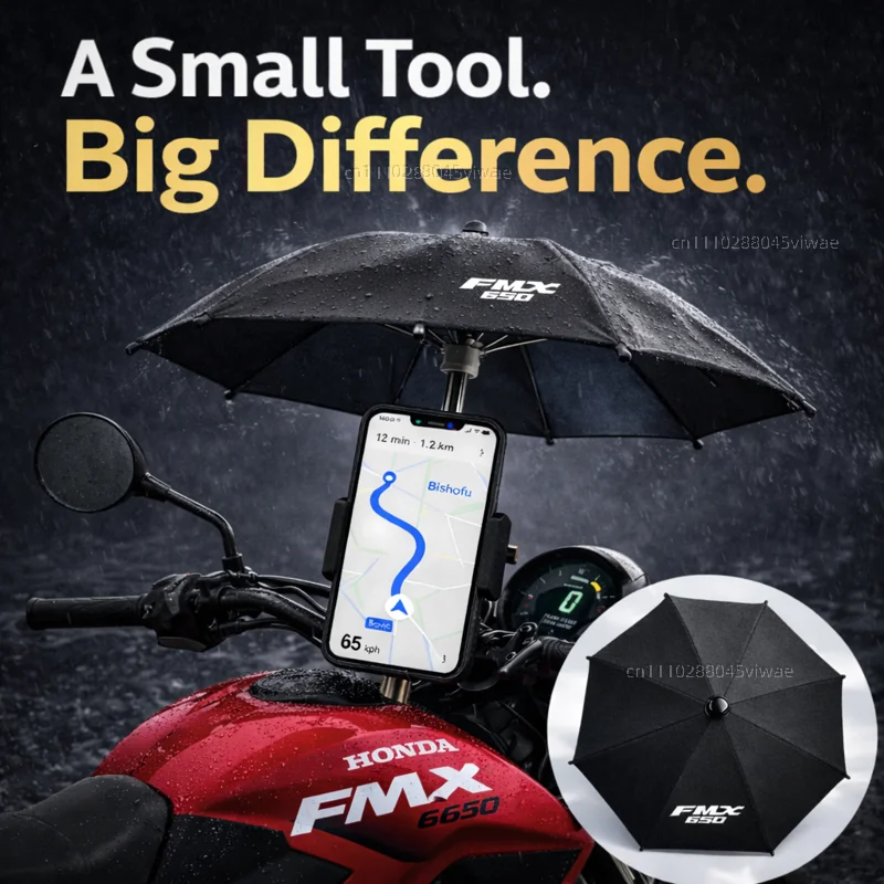 For HONDA FMX650 Motorcycle Phone Umbrella Holder Waterproof Sunshade Anti Glare Rainproof Handlebar GPS Mount
