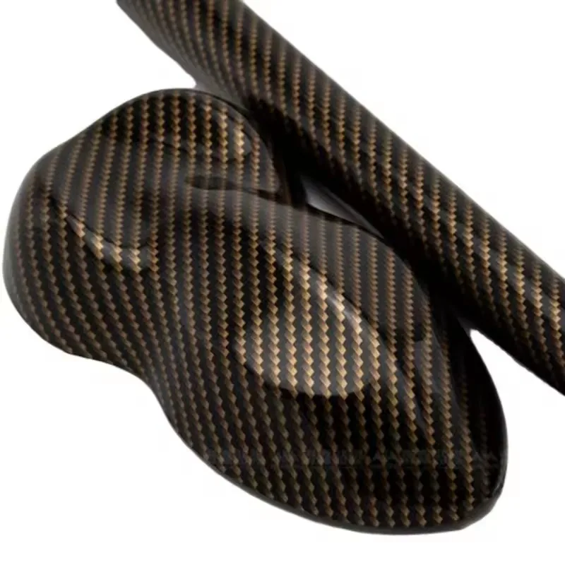 Super Glossy Black Gold Carbon Fibre Vinyl Sticker Wrap Film  Car Sticker Weatherproof Automotive Use