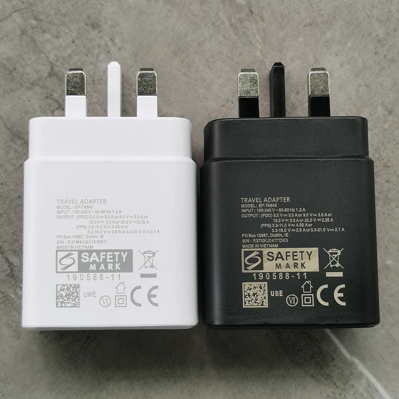 S24 PD Charger 45W UK Super Fast Charge Adapter For Galaxy Z Flip Fold 5 4 3 2 S20 S21 S22 S23 S24 Note 20 Ultra 10 Plus FE A73