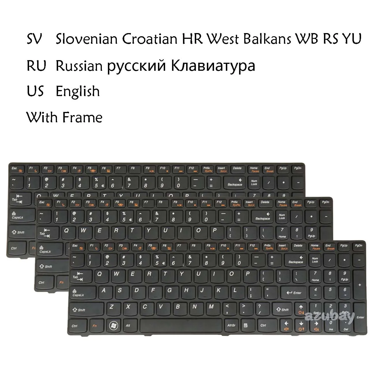 

Русская, американская словенская клавиатура Croatian HR West для Lenovo Ideapad Z580 Z585 P580 P585 N580 N581 N585 N586 V580 V580c G580 G585