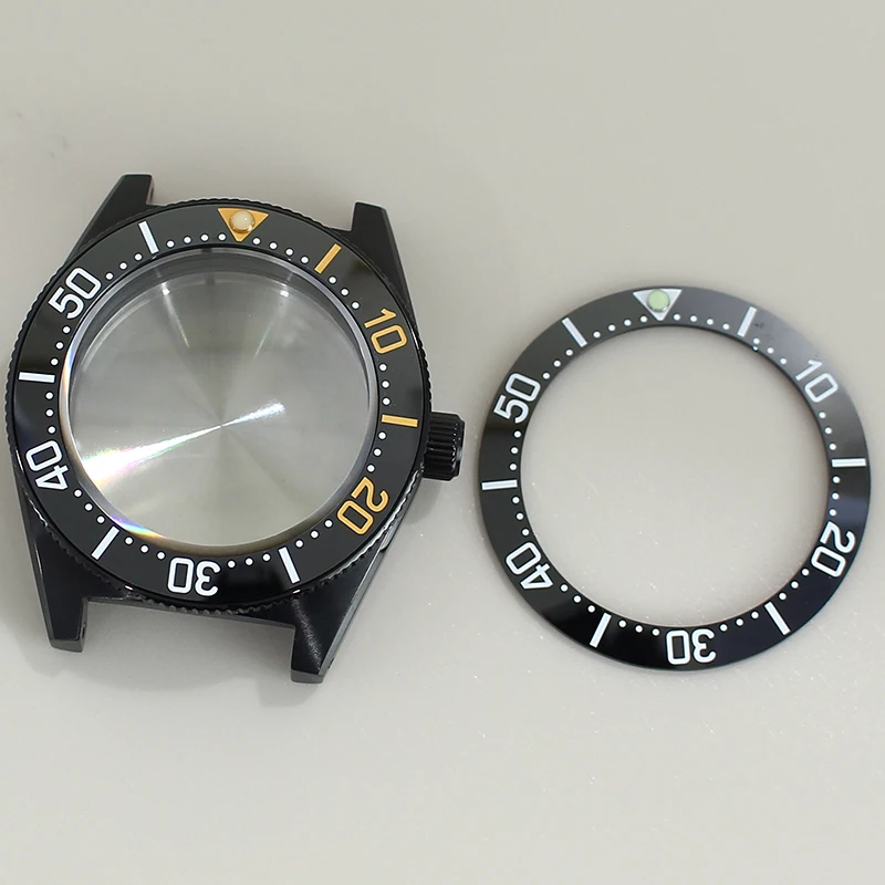 

40mm 316L Steel Watch Case For Modified SPB143J1/SPB253J1 Black Tiger Whale Seiko NH34 NH35 NH36 NH38 4R36 Movt 28.5mmDial 20ATM