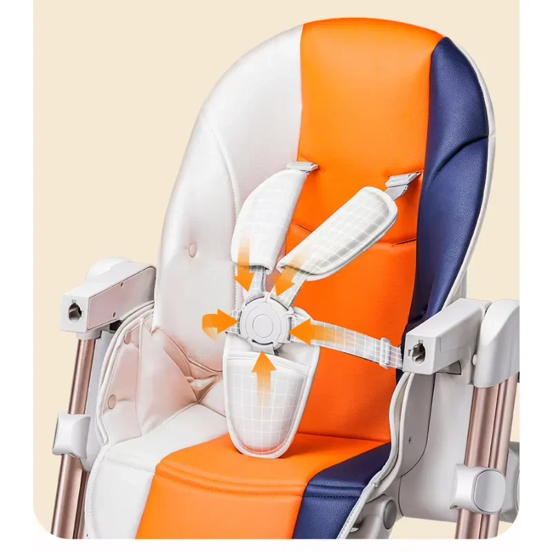 Foldable Multi-function High Chair Baby Feeding Eating Highchair Baby High Chair Dining Chair for Babies Dining with Wheels