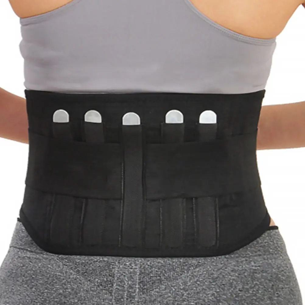 Adjustable Lower Back Brace for Pain Relief Lumbar Support Belt with 4 Steel Stays Extra Pad Ideal for Lifting Workout Sciatica